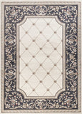 8'X10' Ivory Grey Floral Indoor Area Rug