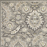 8'X11' Grey Machine Woven Uv Treated Floral Traditional Indoor Outdoor Area Rug