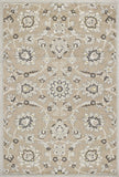 7' X 11' Beige Or Grey Floral Vines Uv Treated Indoor Area Rug