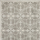 7' X 11' Grey Geometric Trellis Uv Treated Indoor Area Rug