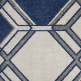 3' X 5' Ivory Or Denim Uv Treated Polypropylene Area Rug