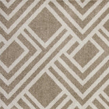 5'X8' Beige Machine Woven Uv Treated Geometric Indoor Outdoor Area Rug