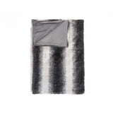 Charcoal Woven Acrylic Striped Plush Throw