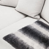 Charcoal Woven Acrylic Striped Plush Throw