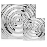 12" X 12" Silver Metallic Buffed Aluminum Abstract Wall Decor