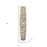 47" Aluminum Gold Twigs Cylinder Floor Vase