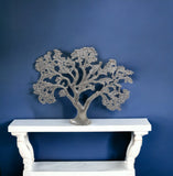 Silver Banyan Tree Sculptural Wall Decor