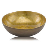 17" X 17" X 4.5" Gold &amp; Bronze Metal Large Round - Bowl