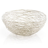 Abstract Silver Wire Centerpiece Bowl