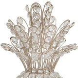 8" Gold and Clear Faux Crystal and Aluminum Decorative Apple