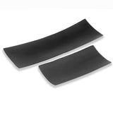 6" X 18" X 2" Black Long Trays Set Of 2