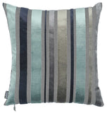 Set Of 2 Blue Variegated Stripe Decorative Pillow Covers