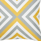 Yellow And Gray Geometric Decorative Throw Pillow Cover