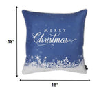 Merry Christmas Snow Scene Decorative Throw Pillow Cover