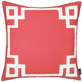 Square Red And White Geometric Decorative Throw Pillow Cover