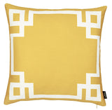 Yellow And White Geometric Decorative Throw Pillow Cover