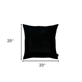 Set Of 2 Black Brushed Twill Decorative Throw Pillow Covers