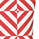 18"X18" Red Nautical Chevron Decorative Throw Pillow Cover Printed