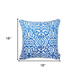 Square Aqua Blue Watercolor Dragonfly Decorative Throw Pillow Cover