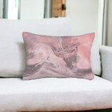 Pink Marble Decorative Lumbar Throw Pillow Cover