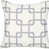 Gray And White Geometric Squares Decorative Throw Pillow Cover