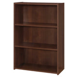 36" Brown Wood Adjustable Bookcase