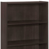 36" Brown Wood Adjustable Bookcase