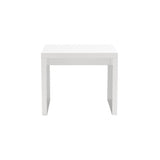 23.63" X 23.63" X 20.08" High Gloss White Lacquered Mdf Square Side Table