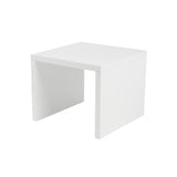 23.63" X 23.63" X 20.08" High Gloss White Lacquered Mdf Square Side Table