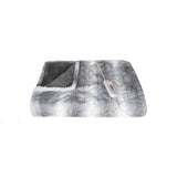 50" X 60" Grey And White Modern Contemporary Heated Throw Blankets