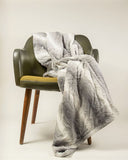 50" X 60" Grey And White Modern Contemporary Heated Throw Blankets