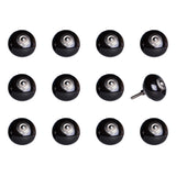 1.5" X 1.5" X 1.5" Ceramic Metal Black 12 Pack Knob