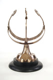 8" X 10" X 14.25" Brass Armillary On Wooden Base