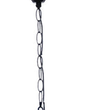 Natural and Black Iron and Rope Three Light Ceiling Light