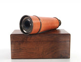 2.25" X 16" X 2.25" Handheld Telescope In Wood Box