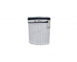 14.5" X 20" X 23" Whiteblueovalwillow Basket Set Of 5