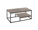 Dark Taupe Black Metal Table Set - 3Pcs Set