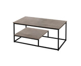 Dark Taupe Black Metal Table Set - 3Pcs Set