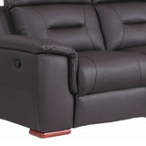 Two Piece Indoor Beige Genuine Leather Five Person Seating Set