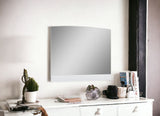 45" White Partial Frame Dresser Mirror