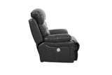 43" Grey Faux Leather Power Recliner Chair