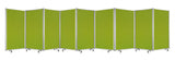 318" X 1" X 71" Green, Metal, 9 Panel, Screen