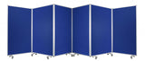 212 X 1 X 71 Blue Metal 6 Panel Screen