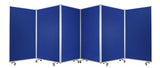 212 X 1 X 71 Blue Metal 6 Panel Screen