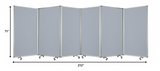 212 X 1 X 71 Metal Grey 6 Panel Screen