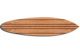 76" X 18" X 1" Natural Brown Thin Stripe Surfboard Wall Art