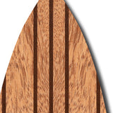 76" X 18" X 1" Natural Brown Thin Stripe Surfboard Wall Art