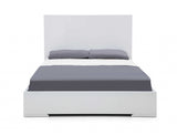 Contemporary White Queen Platform Bed