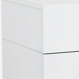 21" White Two Drawers Nightstand