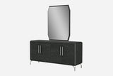 71 X 20 X 32 Gray Velvet Buffet